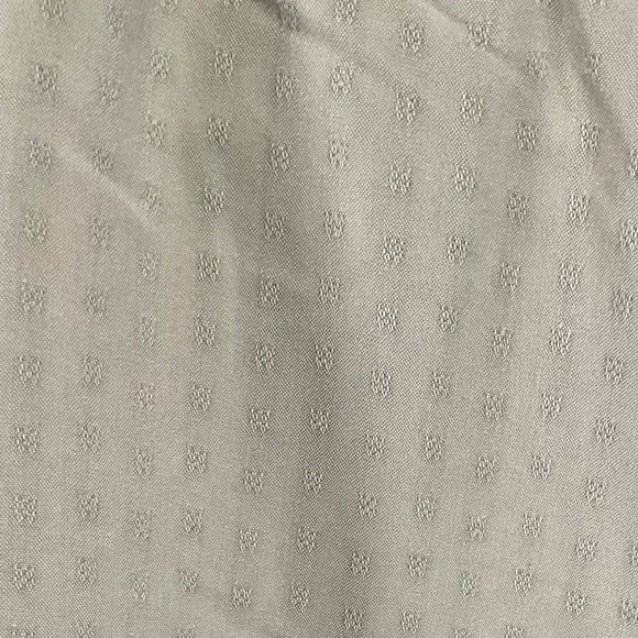 Size: 2XL - Beige Collared Button Up Long Sleeve Shirt w/ Square Textured Weave - Picture 2 of 2